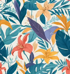 flowers are on the white background and the leaves are orange
