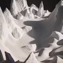 a snow covered mountain peak covered in snow