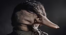 a man in dark clothing has his hair cut into a high bun