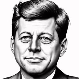 a caricature of a man in a suit with long hair
