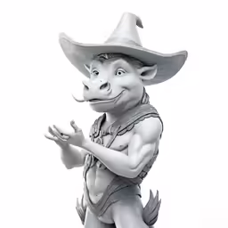 an old fashioned statue with an expression on his face