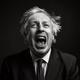 a man with blond hair is wearing a suit and smiling