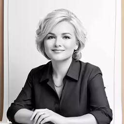 a black and white photo of a woman