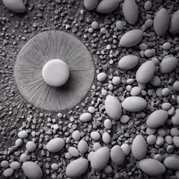 an abstract photo of rocks and gravel on a wall