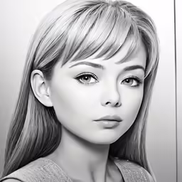 a young blond lady wearing a gray shirt and silver necklace