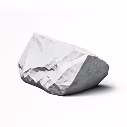 a rock made out of white rock paper