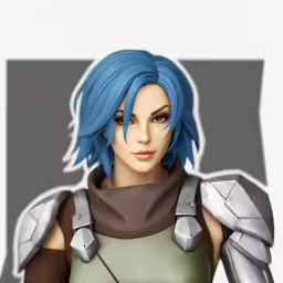 an image of an avatar with blue hair