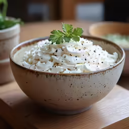 a bowl filled with lots of whipped cream