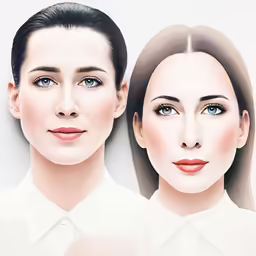 two women are standing next to each other