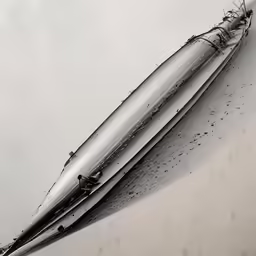 a drawing of a boat on top of the water
