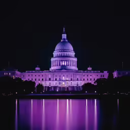 a very long shot of the capital building