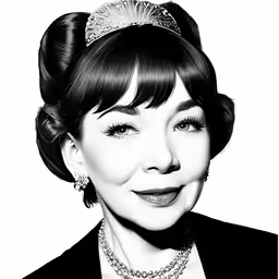 the woman in the tiara is smiling