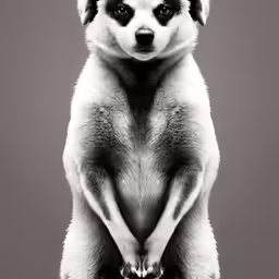 a black and white photo of a puppy