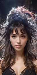 this is a photo of a girl with wet hair