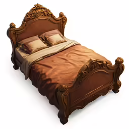 the bed has two pillows on it and two pillows are on each side