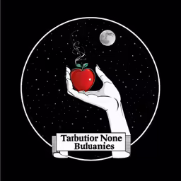 a hand holding a red apple with the words, tattoo noir blances on it