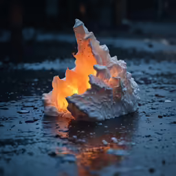 a close up view of a fire in a fireplace