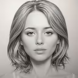 a woman with blonde hair and large breast looks at the camera