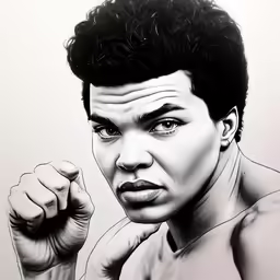 the man has his fist up to one side