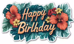 an orange and green greeting card with hibish