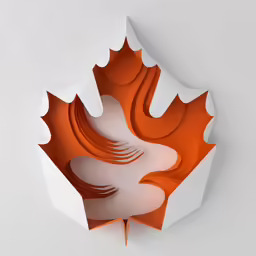 a paper art sculpture of a red flower