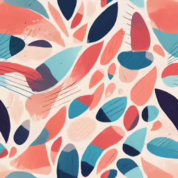 a colorful background with abstract leaves and waves