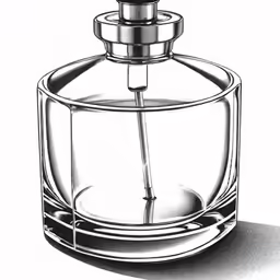 this is a line drawing of a perfume bottle