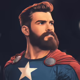 the man in a cape is looking up at something