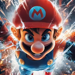 a cartoon character in mario bros