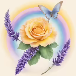 the beautiful flowers are on top of purple lavenders