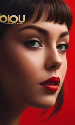 a woman wearing lipstick is posing for the cover of you magazine