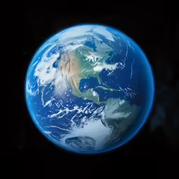 the earth as seen from space showing all the different terrain and topography