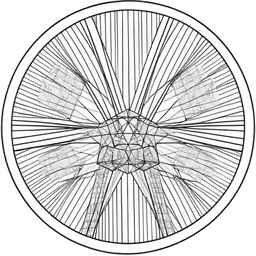 a wheel is shown that has lines inside