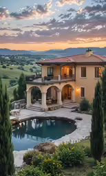 this house is built in an italian villa