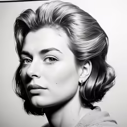 a black and white photo of a woman