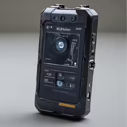 a close up view of a digital camera