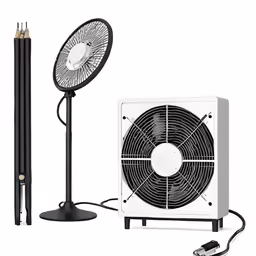 a portable fan, a lighter and a computer stand