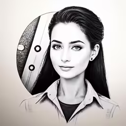 a woman with long hair and a knife in her hand