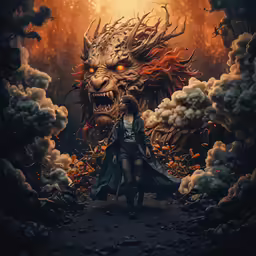 a character in a fantasy - themed artwork scene