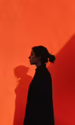 an image of a girl in silhouette