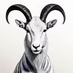 a zebra with big horns that is sitting down