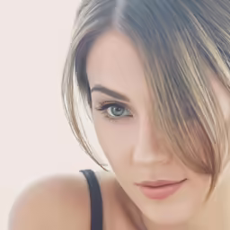 a pretty young lady posing in a tank top