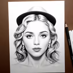 a drawing of taylor swift is shown