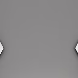 the corner of two white paper hexagonals on a gray background
