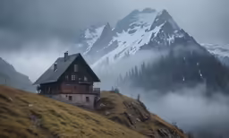 a house that is on the side of a hill