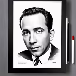 pencil drawing of the actor and singer john krase