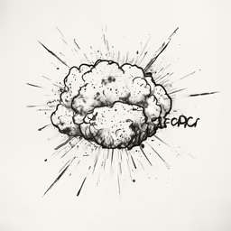 a drawing with ink and a caption