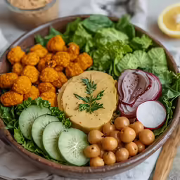 an image of a salad with meat and vegetables