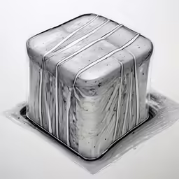a piece of luggage that has been drawn with colored pencils
