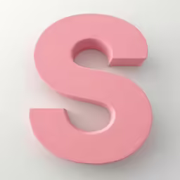 pink number 3 is on a white surface
